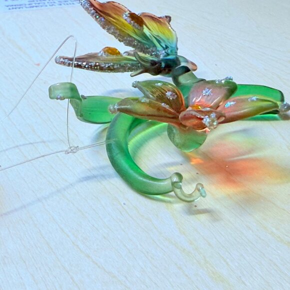 VTG Ashton Drake Butterfly Rainbow Glass Ornament Gift Meadow Magic Whimsical Ar - Picture 5 of 13